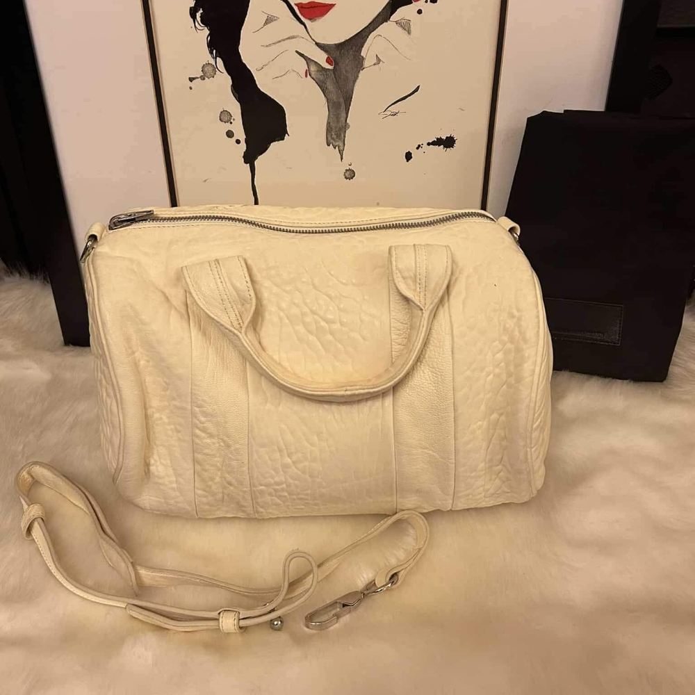 Alexander Wang Pebbled Lambskin Rocco Bone